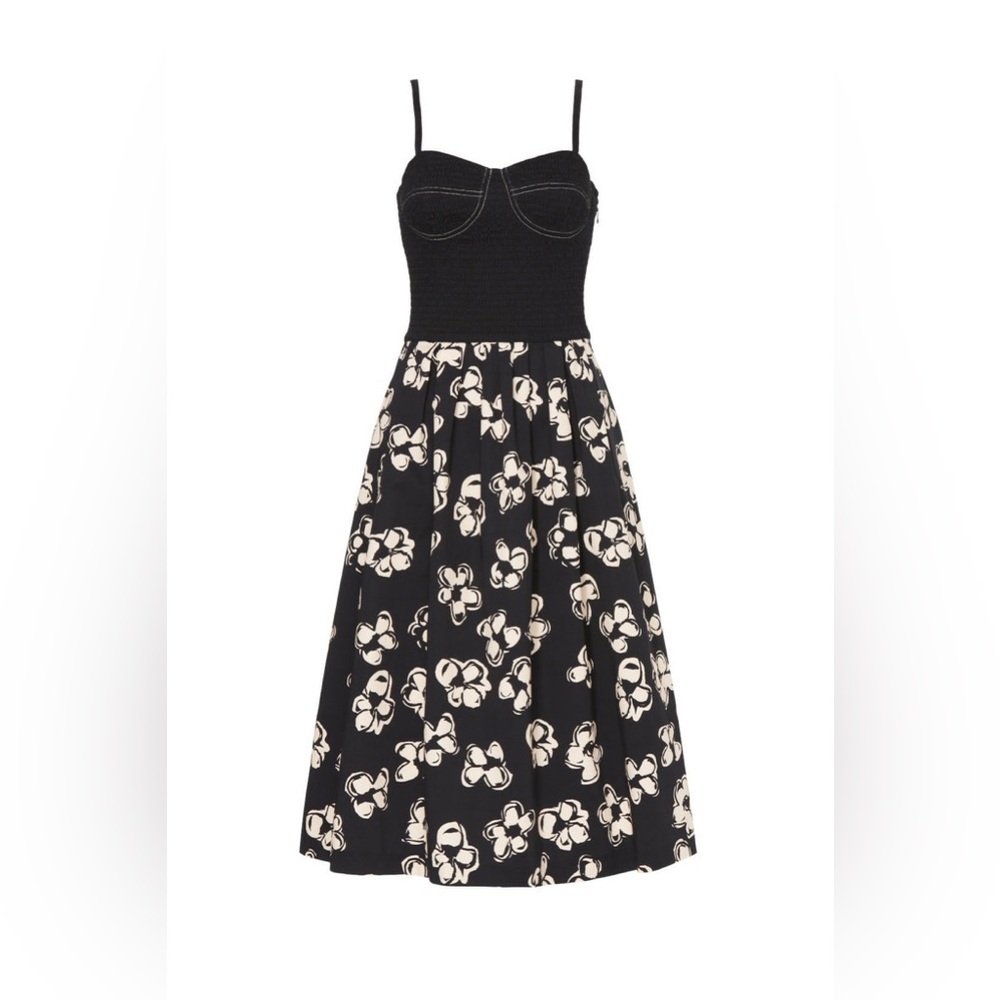 Marina Moscone Bustier Floral Midi Dress Size 10